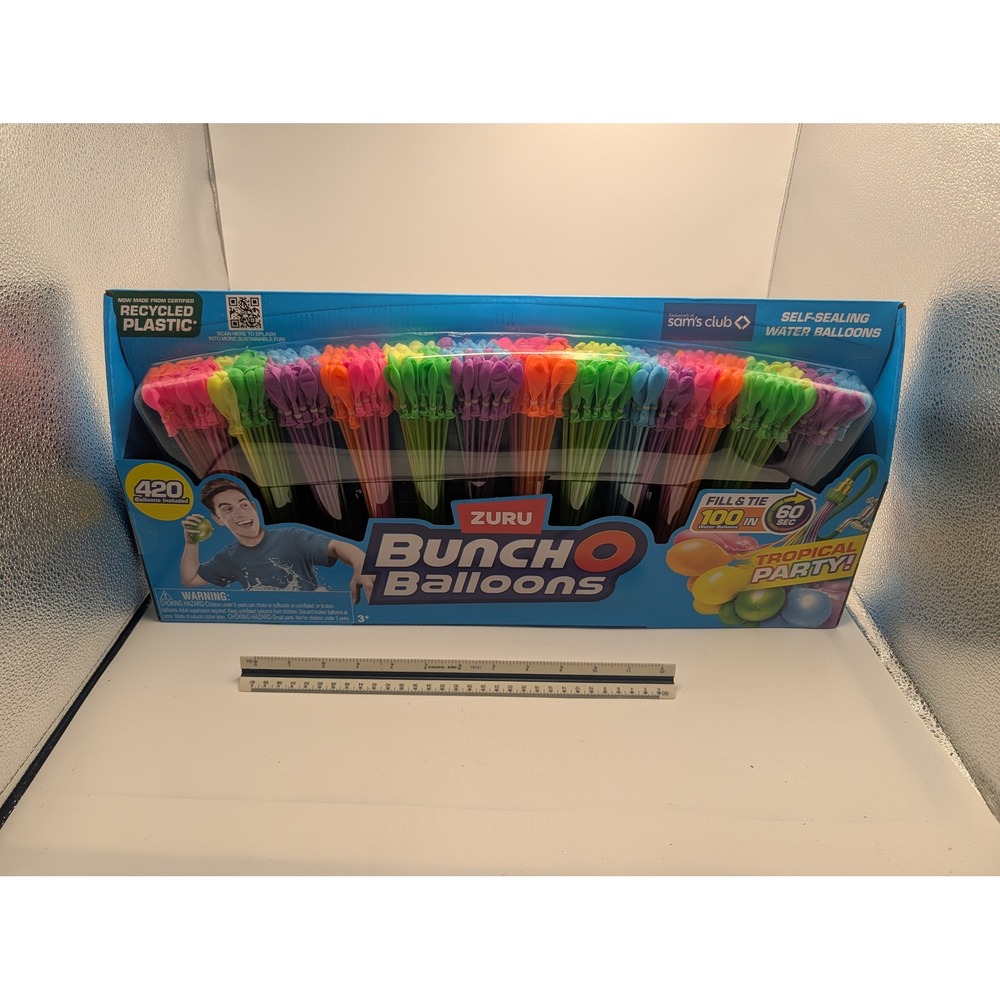 ZURU Bunch O Balloons Tropical Party 420 Self-Sealing Water Balloons 12 Stems